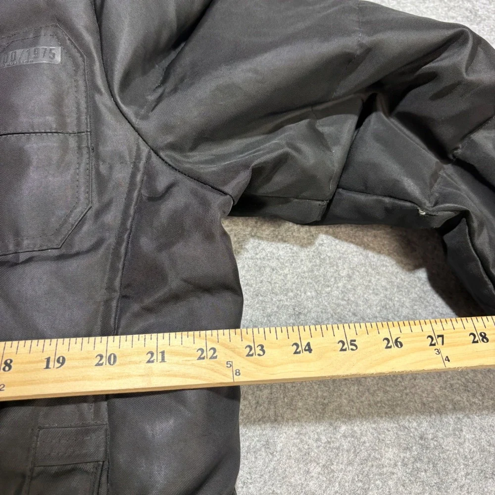 Jack & Jones Mens Black Quilted Puffer Bomber Jacket Size L Full Zip Coat